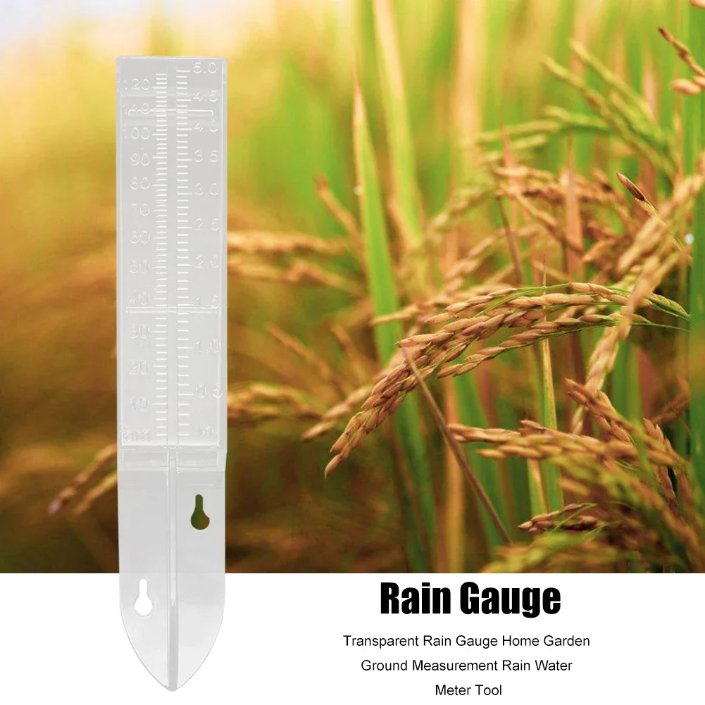 Plastic Ground Rain Water Meter Gauge Outdoor Yard Garden Ground Transparent Rain Gauge Device Measuring Gauging Tool