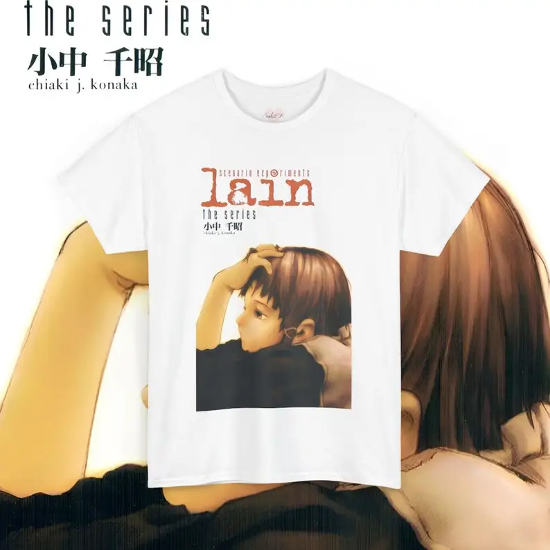 Lain Shirt Vintage Anime T-Shirt Retro Merch Unisex Shirts