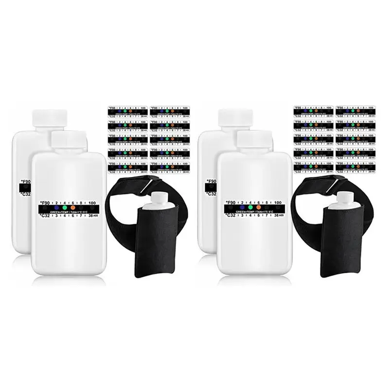 M12K-28Pcs Urine Test Complete Kits,2 Portable Empty Bottles,10 Adhesive Temperature Sensitive Test Strips And Insulation Bag