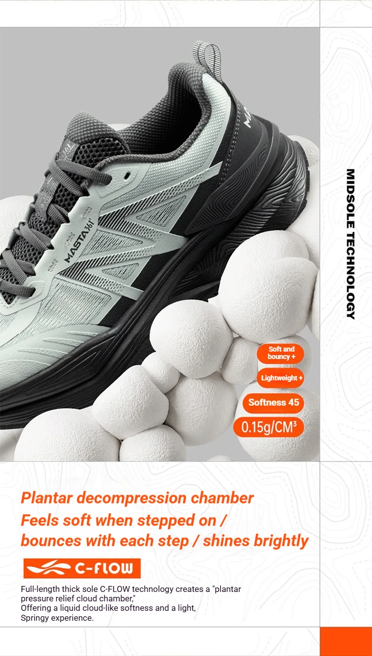 361 Degrees Shanxu Herren Outdoor-Wanderschuhe, weich, leicht, atmungsaktiv, verschleißfest, Gummi, rutschfest, Herren-Sneaker 672623302 – Detail 10