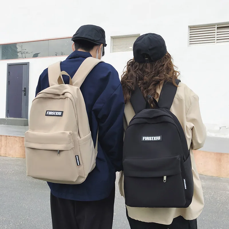 School Bag Girls High School High School College Students Solid Color Minimalist Style Backpack Women's Fashion New Backpack