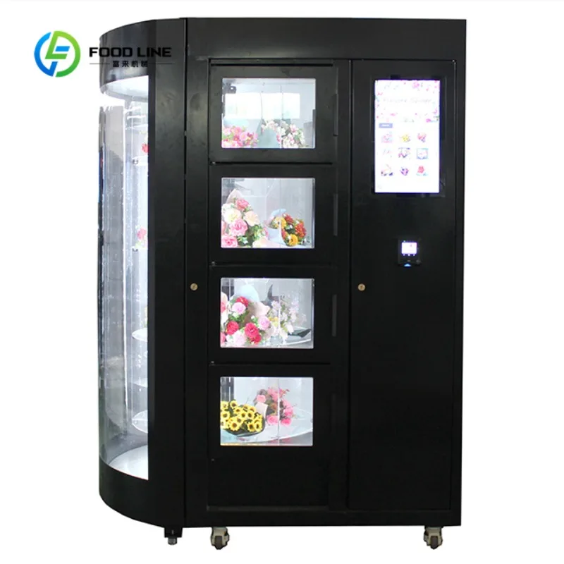 Máquina Expendedora de Flores Inteligente Personalizada con Pantalla LCD, Rosas Frescas con Control de Temperatura