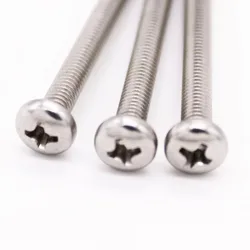M1.6 M2 M2.5 M3 M3.5 M4 M5 M6 M8 GB818-85 A2-70 304 Stainless steel Cross Phillips Round Pan Head Screw Bolt