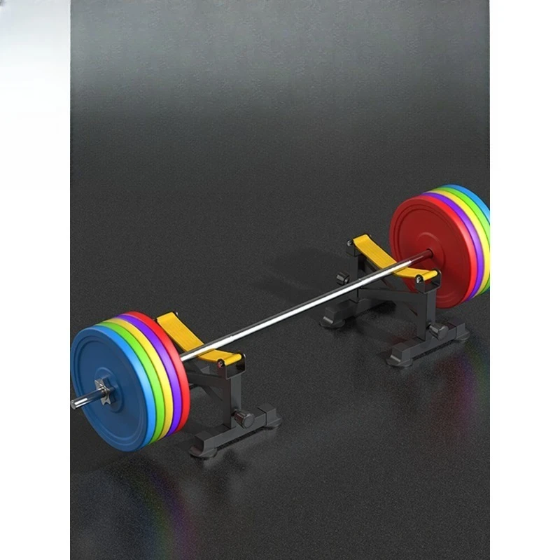 Gym Deadlift Cushion Rack Adjustable Placement Rack Weightlifting Deadlift Pad Barbell Rack Five-gear Adjustable