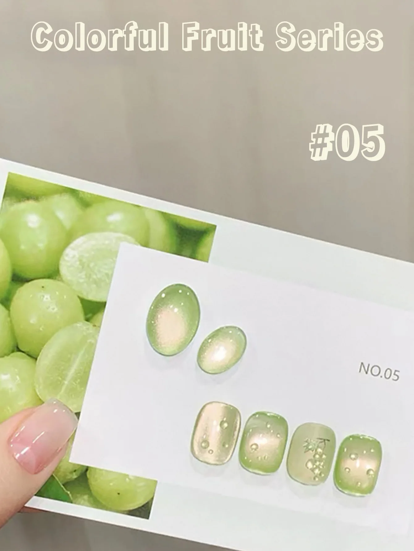 ZH 1-20 ชิ้น 2025 ฤดูร้อนใหม่อินเทอร์เน็ตคนดังยอดนิยม Ice Clear ผลไม้ Cat Eye เล็บเจลเล็บเล็บอุปกรณ์