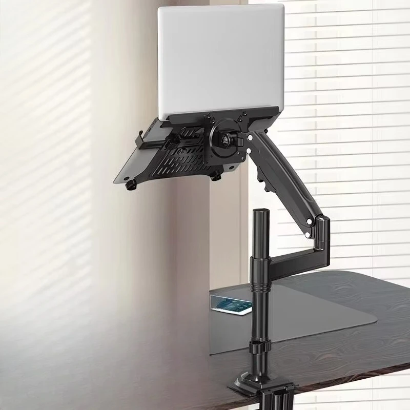 

H100-FP Универсальная подставка для ноутбука с плоским приподнятым кронштейном и вращающейся колонной, улучшенным комфортом, новая настольная колонна