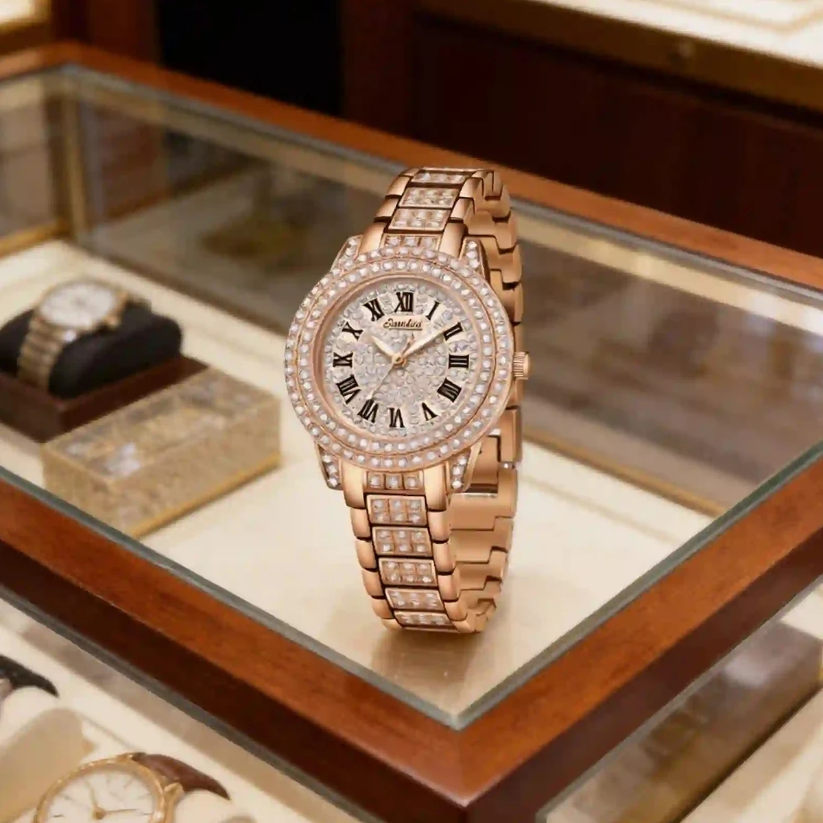 

LIGE New Luxury Shiny Diamond Watch for Women Elegant Brand Quartz Steel Bracelet Watches Zircon Crystal Fashion Wristwatch Cloc