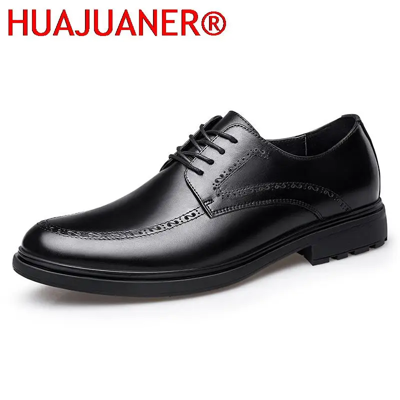 

Luxe British Style Oxford Shoes for Men Genuine Leather Casual Shoes Men Luxury Brogue Shoes High Quality Loafers Men's Shoes