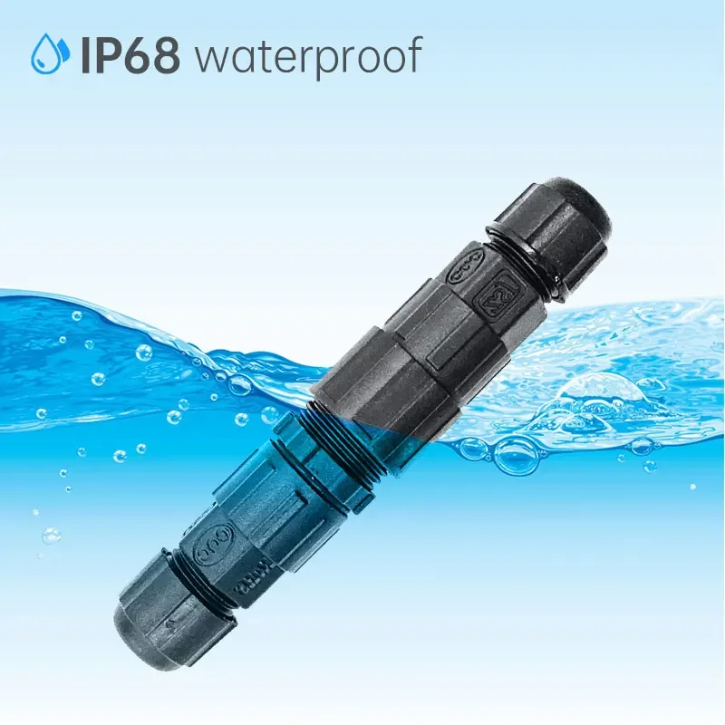 1pc Waterproof M16 Connector Male Female IP68 2 3 4 5 6 7 8 9 Pin Cable Connector Outdoor Screw/Welding Wire Power Aviation Plug