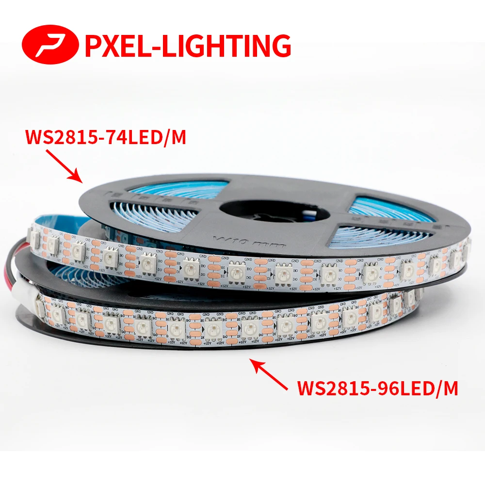 WS2815 WS2812B WS2813 WS2811 LED light strip 5050 lamp neon sign smart pixels addressable RGB full color LED strip DC5V DC12V