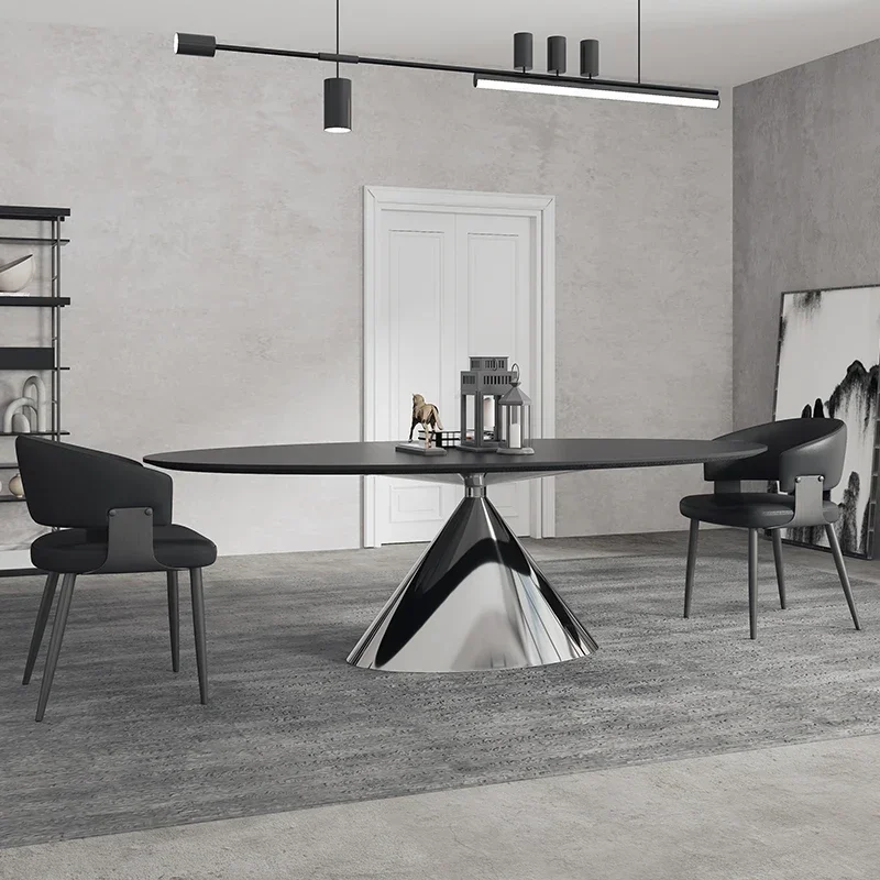 Итальянский дизайн, современный обеденный стол для вечеринки, уникальный роскошный черный центральный обеденный стол для гостиной, мебель для дома Mesas De Jantar