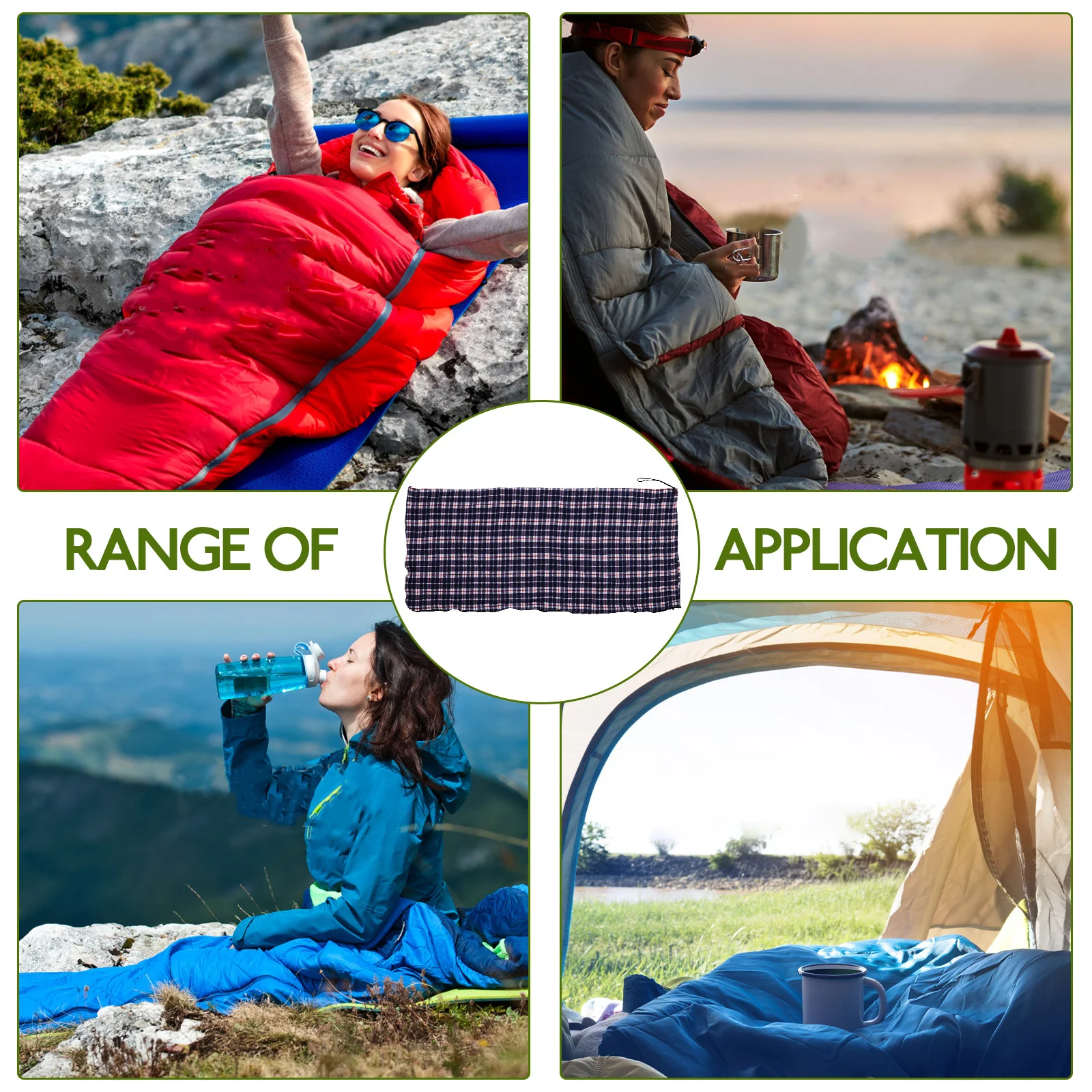 

Sleeping Bag Adult Lightweight Foldable Fleece Warm Portable Outdoor Camping Hiking Travel Essentials Sleeping Bag