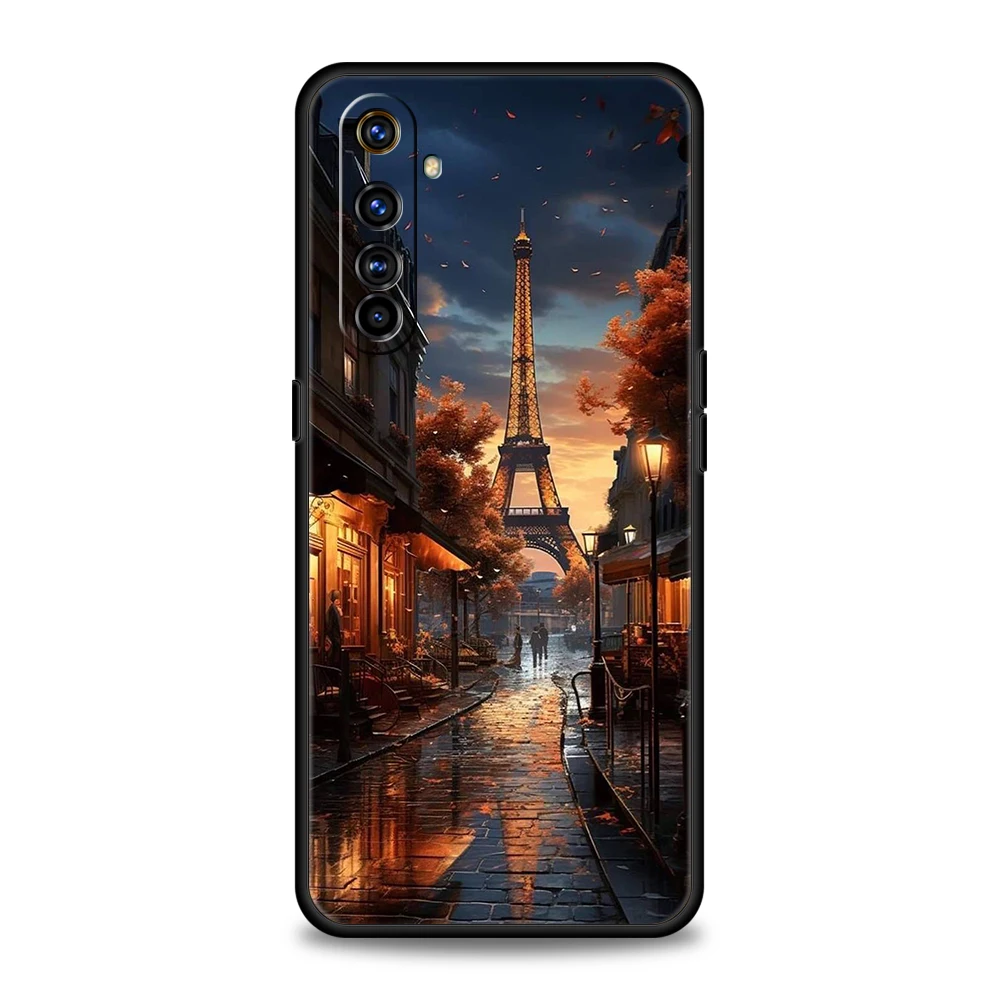 Artist London Painting Oil Painting Phone Case For Oppo A3S A15 A17 A31 A95 Find X5 X6 Pro Reno 6 7 8 SE Z Pro 5G Soft TPU Cover