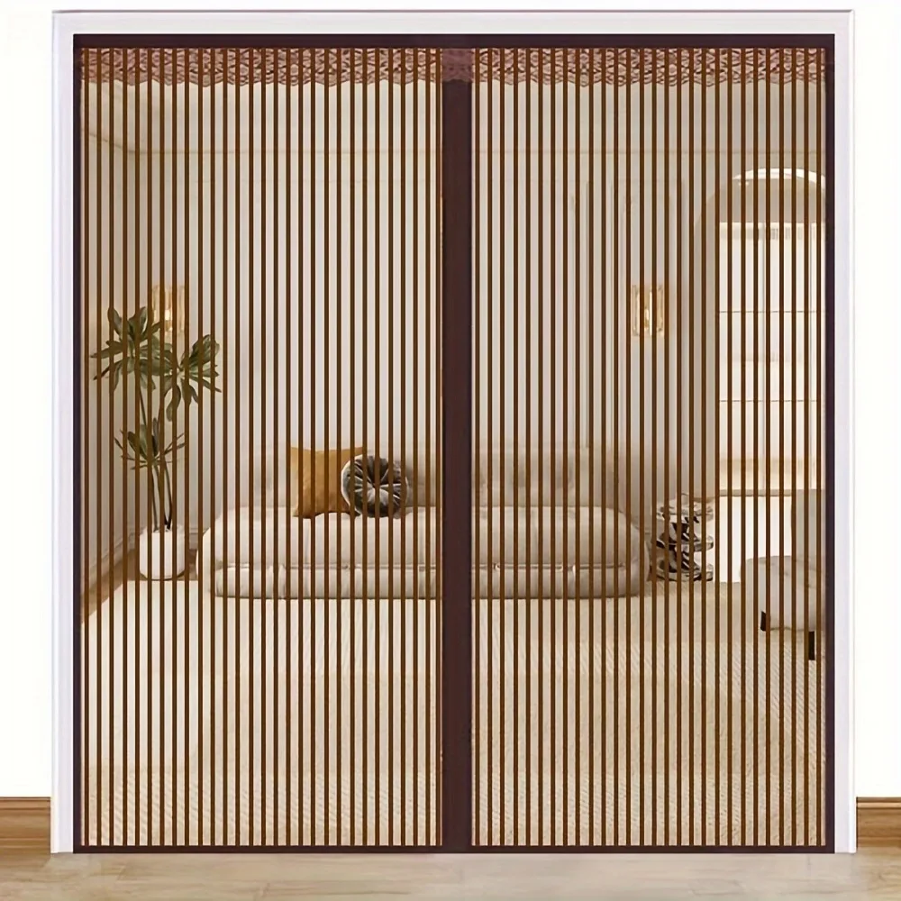 Upgraded Version of Diamond Mesh Magnetic Screen Door Multi-specification Large Self-sealing Mosquito Screen Door Bedroom