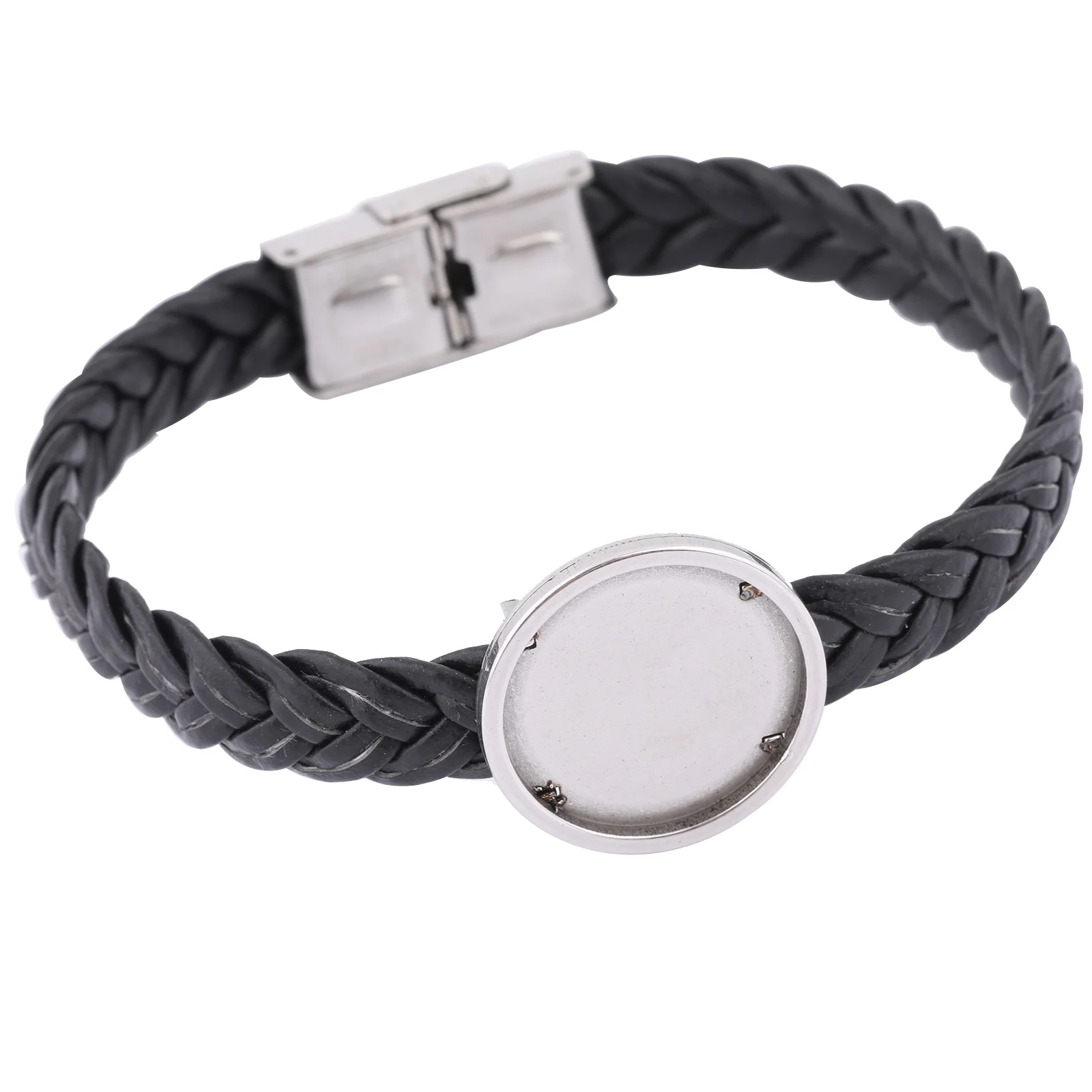 2 szt. Bransoletka ze sznurka skórzanego półfabrykaty pasują do 20mm cabochon ustawienie tace ze stali nierdzewnej diy akcesoria do wyrobu biżuterii o długości 20cm