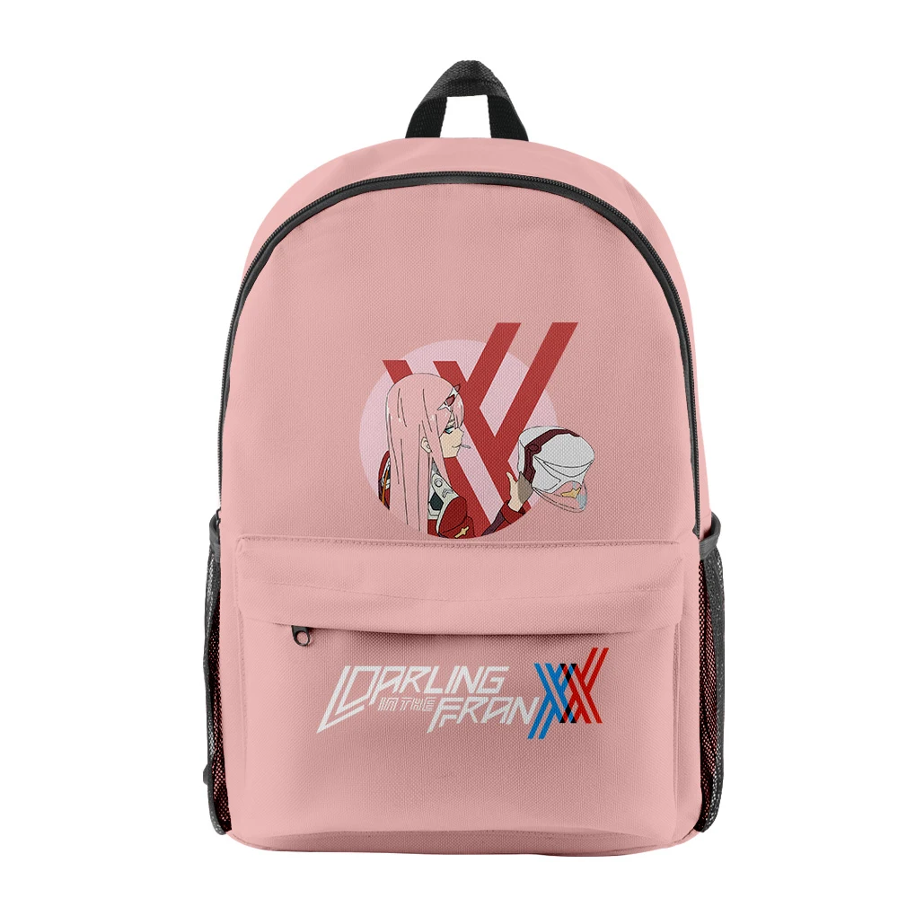 Hip Hop Youthful darling in the franxx Student School Bags Notebook Backpacks 3D Print Oxford Waterproof Boys/Girls Travel Bags