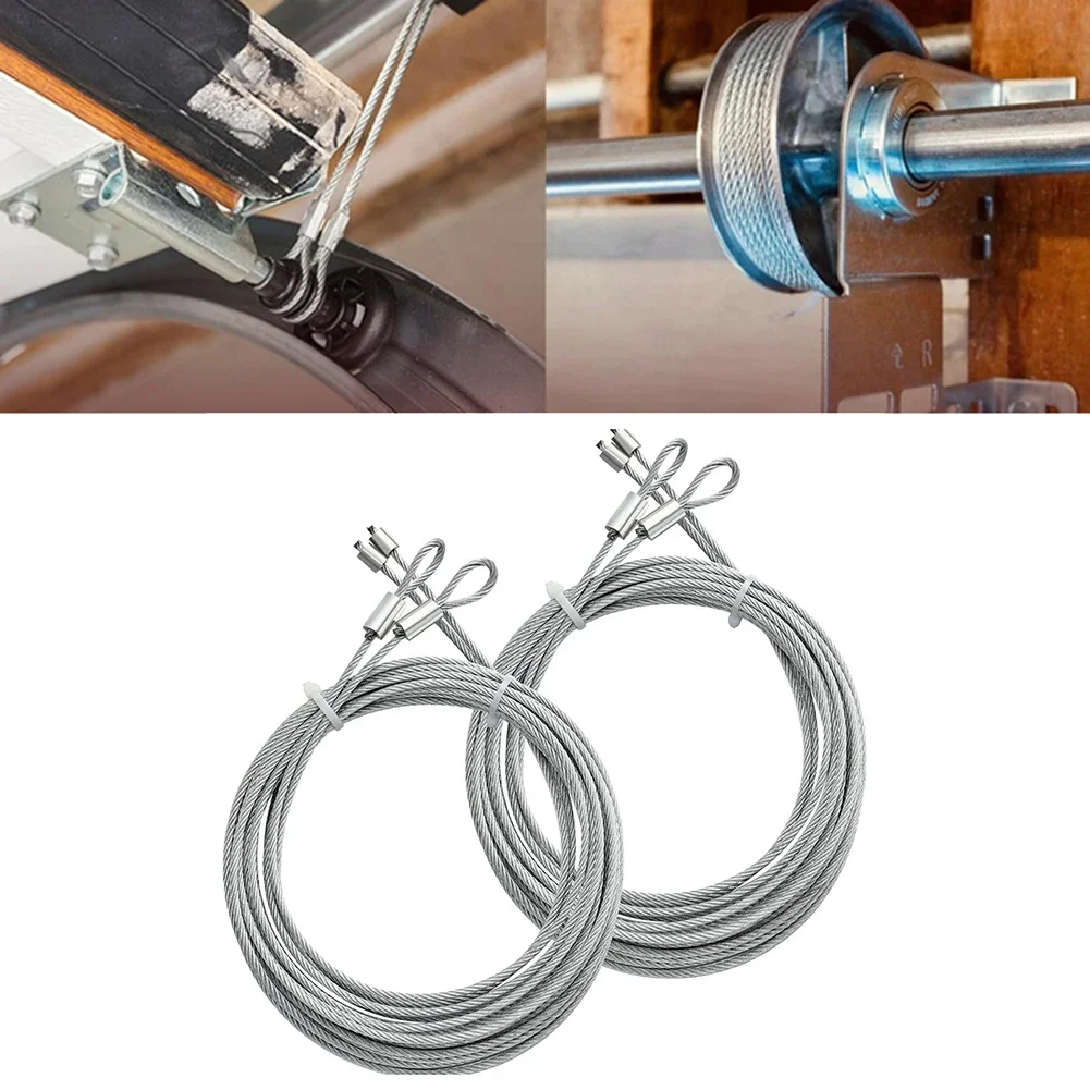 Replacement Kit Torsion Spring Wires 4.1 Meter Cable Length Enhanced Safety Features For Various Garage Systems