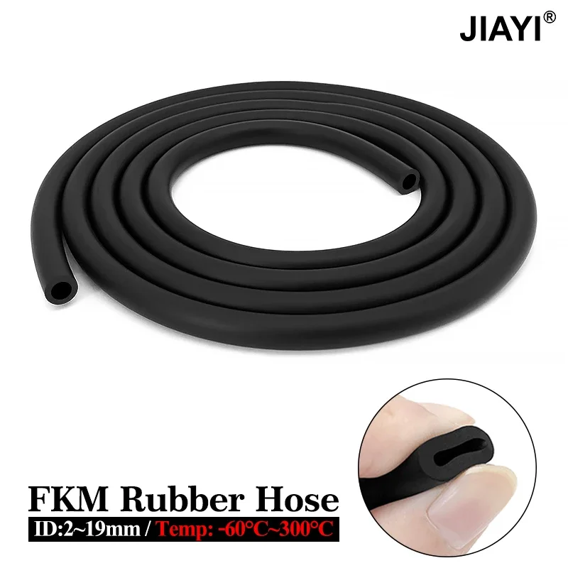 5M FKM Rubber Hose Black High Temperature Corrosion Resistant Oil Hose Oil  Resistant ID 2mm 3 4 6 8 10 12 14 19mm