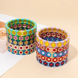 BEUTIFOR Flower Bracelet Enamel Rainbow Enamel Bracelets For Men And Wwomen Cute Kids Enamel Bracelets Hot Selling