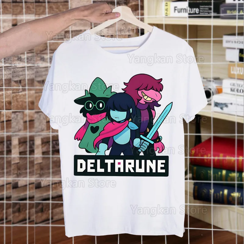 Deltarune T Shirts print O-Neck Short Sleeve Regular Mens Heigh Quality Men Hip-Hop t Shirt