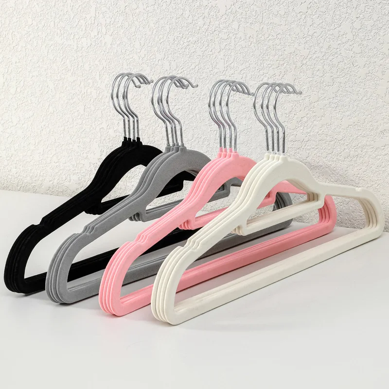 Flocking hangers, wet and dry drying racks, hanging clothes, thickening, non-slipnon-marking , household storage clothes support