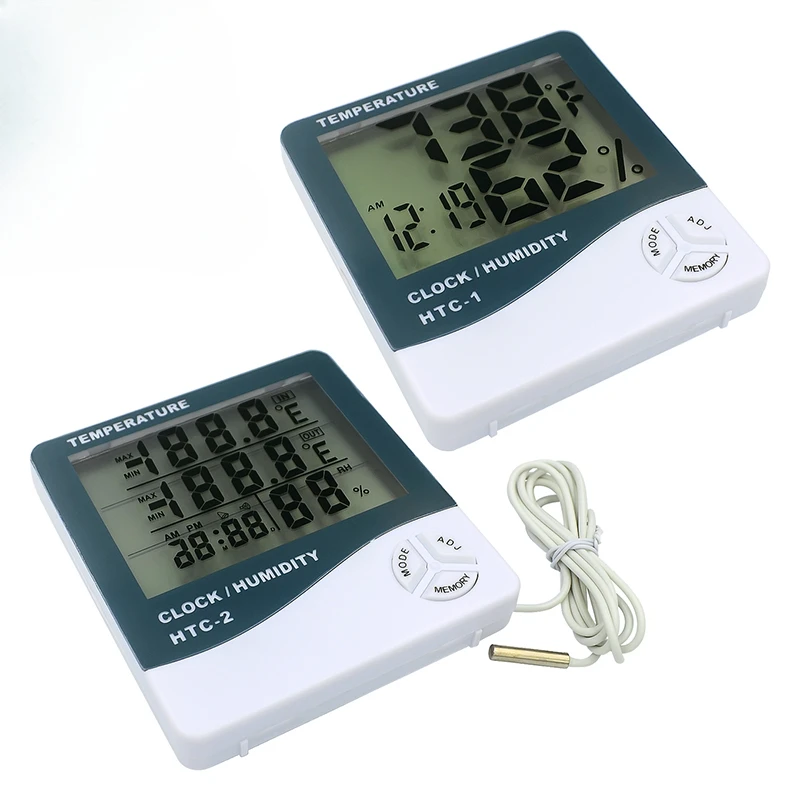 Digital display thermometer household high-precision HTC-1 indoor and outdoor electronic dry and wet thermometer HTC-2