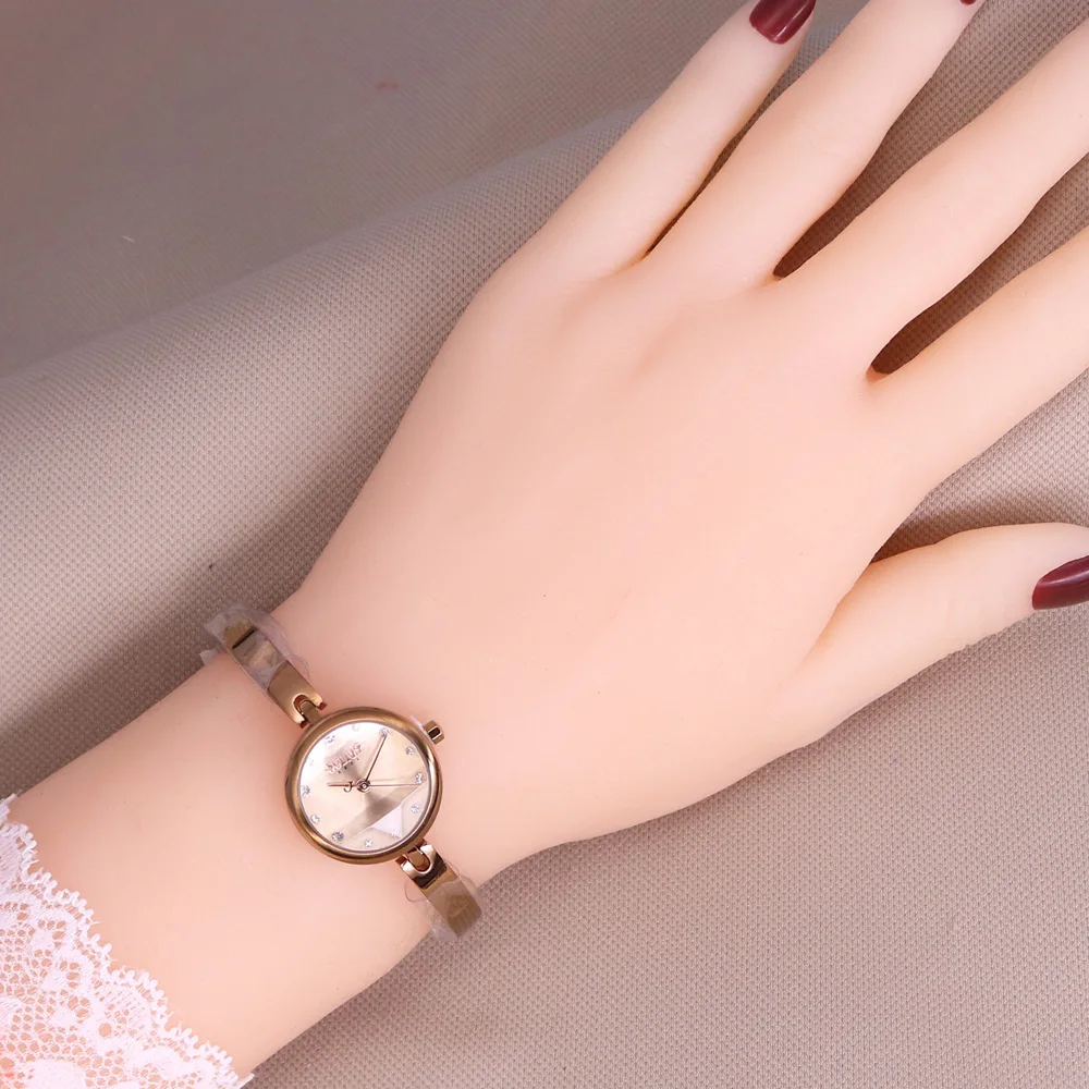 20mm Mini Gold Women\'s Watch Japan Quartz Hours Fashion Lady Small Clock Bracelet Chain Simple Birthday Girl\'s Gift Julius Box