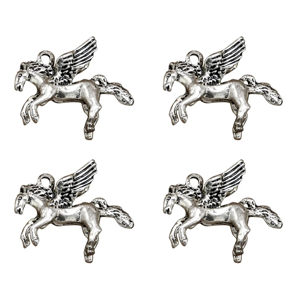 

20 Pcs Pegasus Pendant Ornaments Fine Workmanship DIY Charms Jewelry Making Pendants Vintage Silver