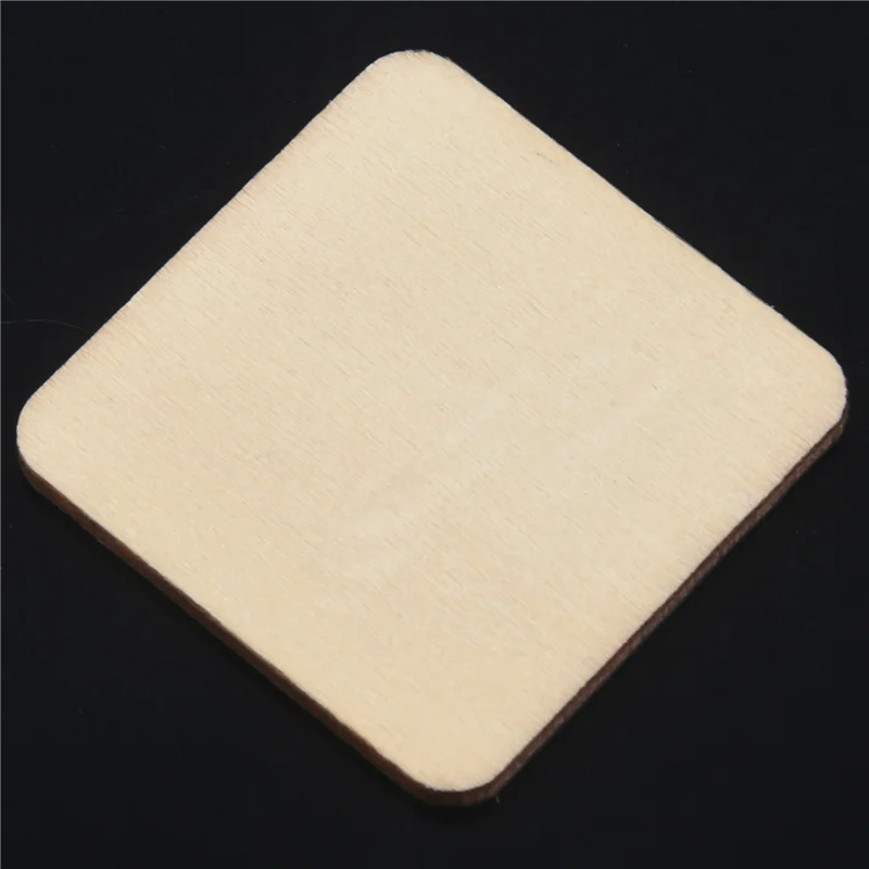 200 DIY Square Decorative Wood Slices