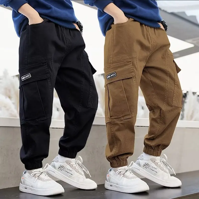 

New Boys Cargo Pants Spring & Autumn Kids Casual Sport Pants Teenage Children's Clothing Boys Fashion Versatile Cargo Pants