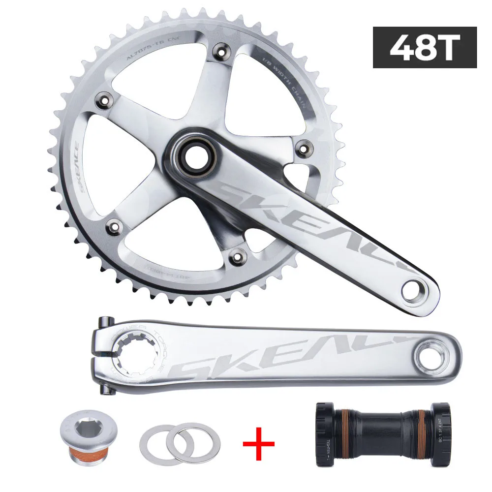 SKEACE Fixed Gear case crank set 165mm 144 Bcd Integrated Crank