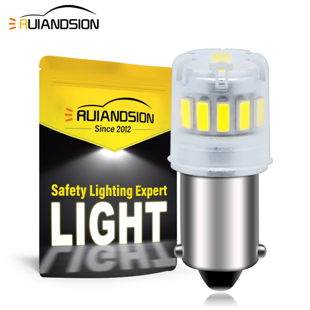 

2/10pcs Ruiandsion BA9S T4W LED Car Bulbs for Car Interior Light Dome Reading Lamp Signal Lamp DRL Car Lamp White Yellow 12V 24V