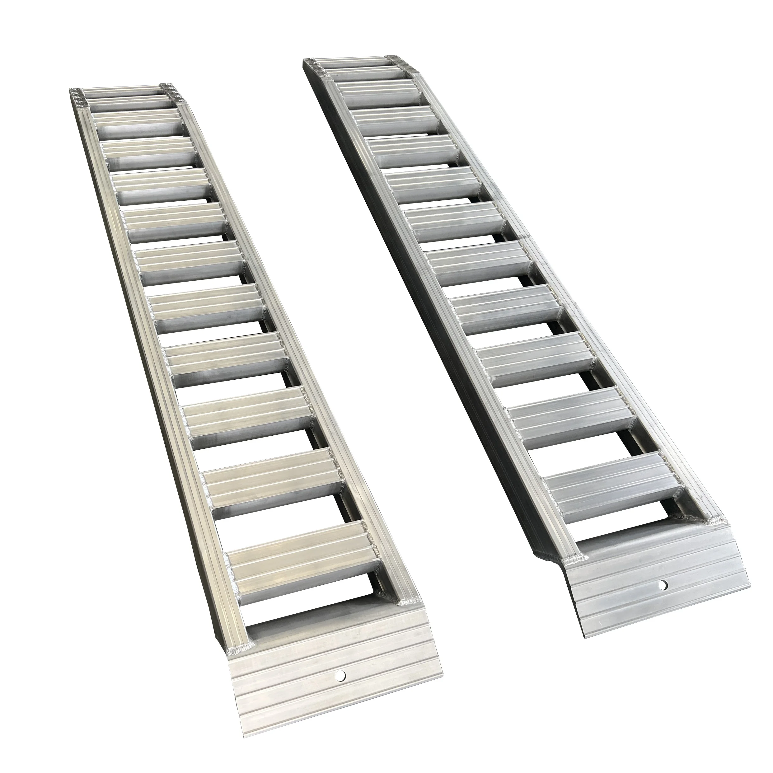 

5-тонная сверхмощная алюминиевая погрузочная рампа для погрузочных клемм, вилочных погрузчиков-экскаваторов — многофункциональная рампа и лестница