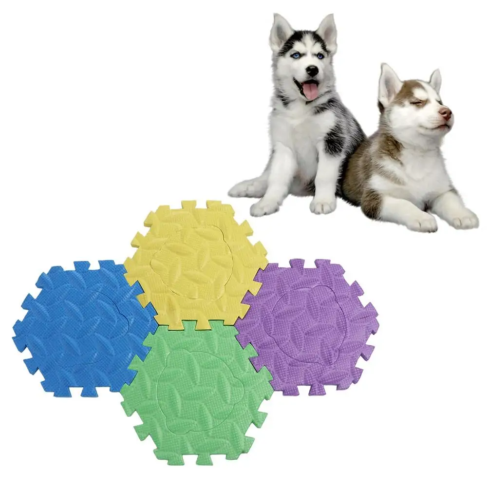 Anti Slip Pet Voice Recording Button Puzzle Pad Colorful Dedicated Dogs Training Communication Eva Mat Waterproof Durable