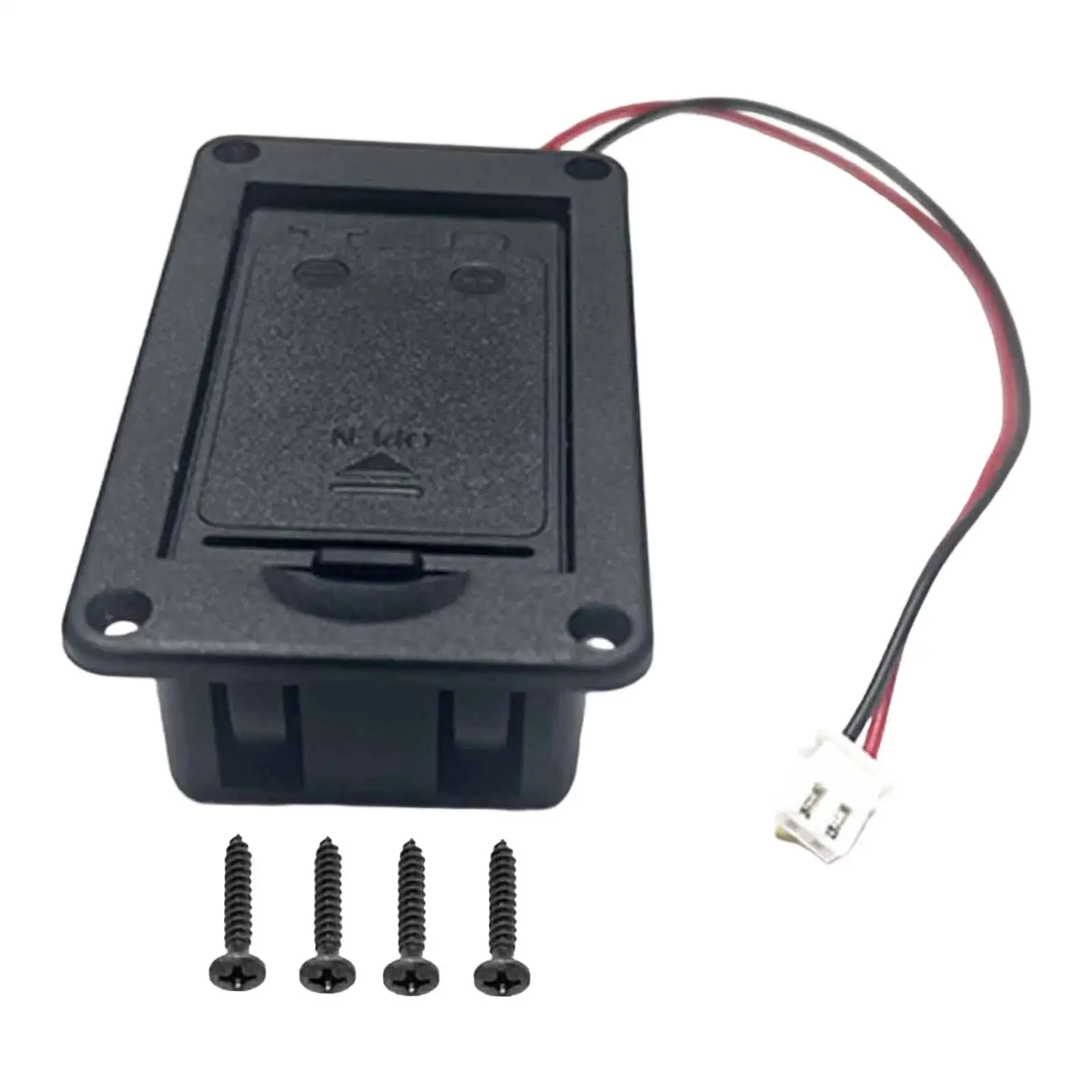 Active Guitar Bass Pickup 9V Battery Box Case,Repair Maintenance Attachment Component with Plug and Cable,Electric Guitar Part