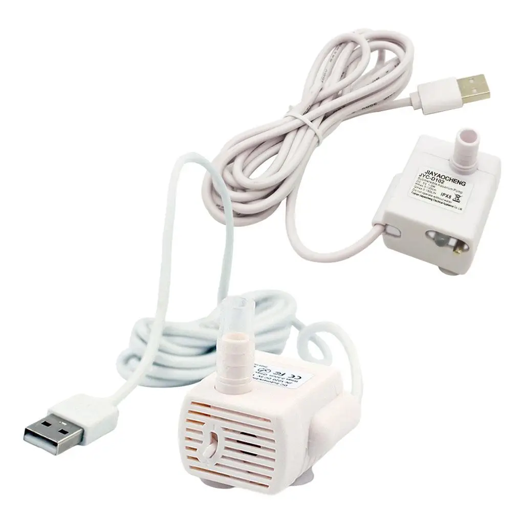 Universal Pet Water Pump Replacement for Automatic Cat Dog Fountain USB Powered Filter for Small Drinking Bowls