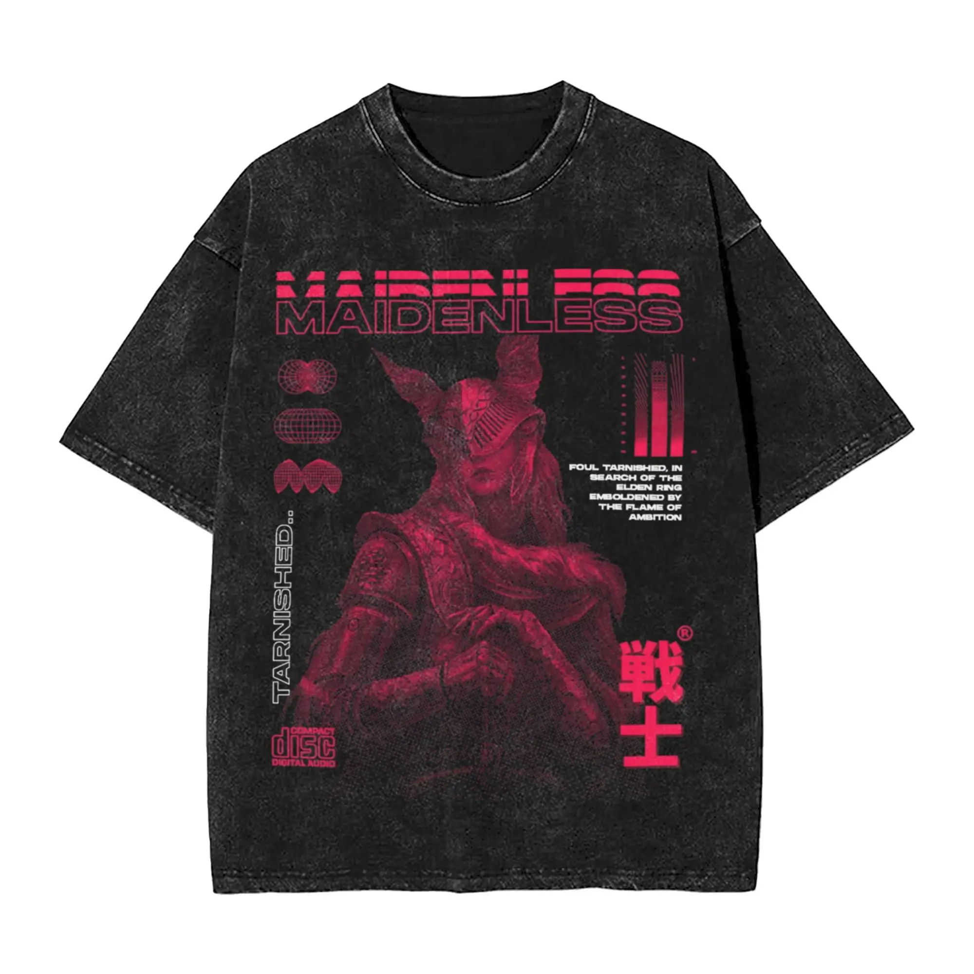 تي شيرت Malenia Blade Of Miquella المذهل للرجال برقبة دائرية 100% قطن مغسول تي شيرت بأكمام قصيرة تي شيرت هدية عيد الميلاد