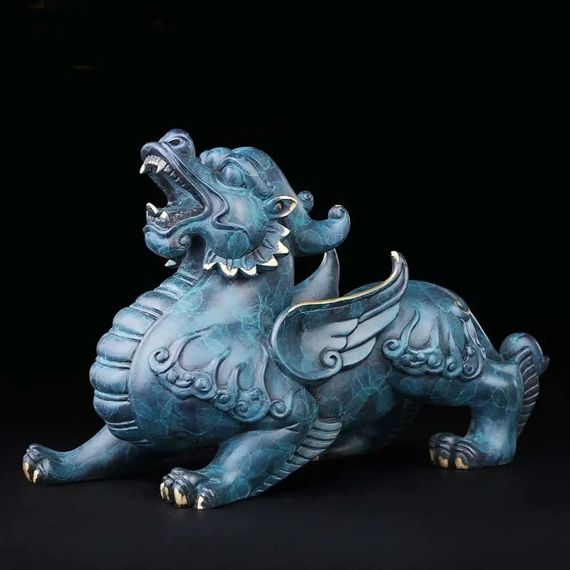 TOP GOOD family home Shop thriving business money Exorcise evil spirits LUCK FENG SHUI brass dragon PI XIU Ornament