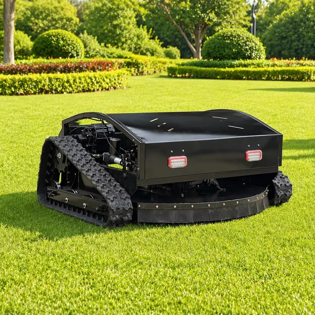 All Terrain Rubber Track Remote Control Mower Crawler Grass Cutter for Mountain Farm Complex Terrain Mowing