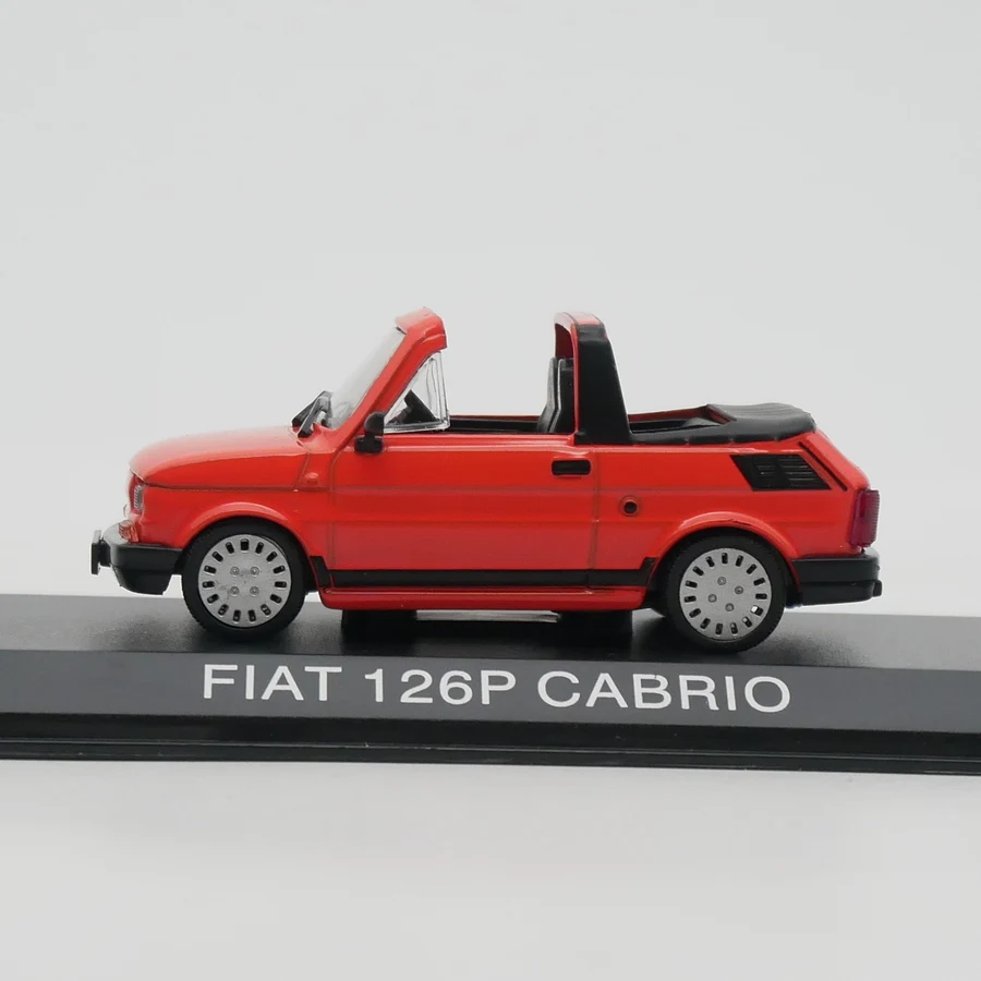 Ixo 1:43 Fiat 126P Cabrio Diecast Car Model Metal Toy Vehicle Alloy Collection Gifts