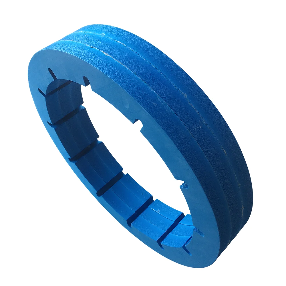 Custom High-Density Rigid Polyethylene EPS Foam Board Mechanical Buffer Sealing Ring/Protective Ring Wear-Resistant Blue CNC Mac