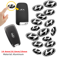 14mm 16mm 19mm Car Key Emblem Stickers Keyhole Logo Decals For Hyundai N I30 I20 I10 Venue Veloster Tucson Getz IX35 IX20 IX25