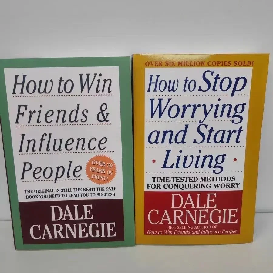 2 Books Set By Dale Carnegie How To Win Friends & Influence People and How To Stop Worrying and Start Living in English