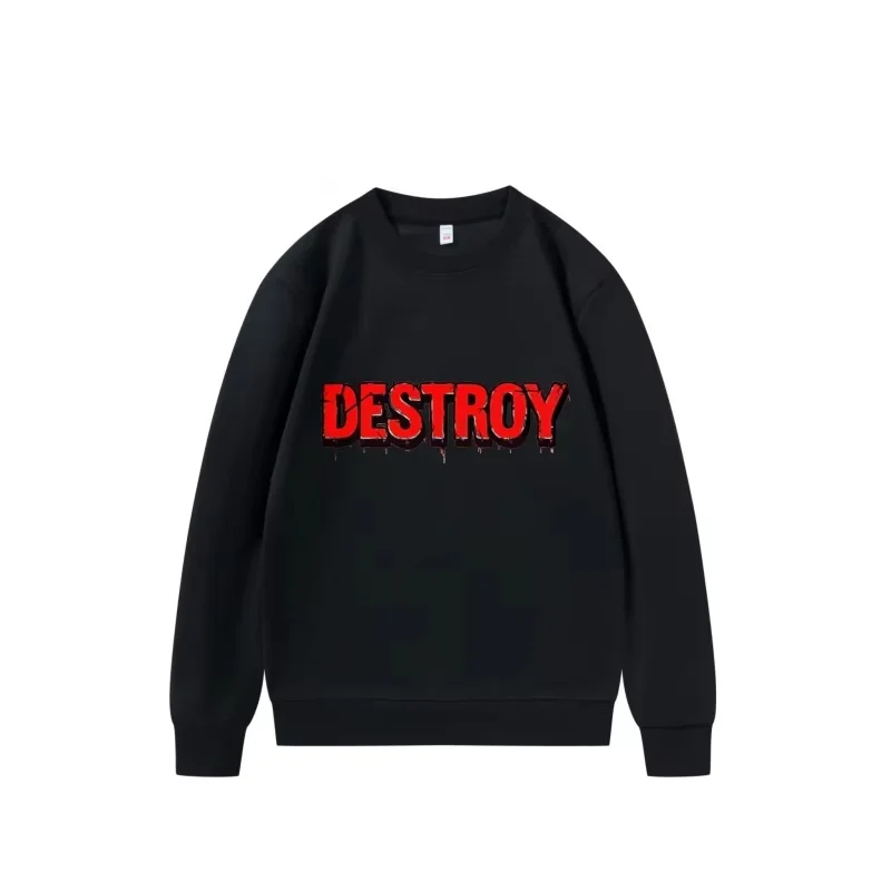 

Повседневная толстовка большого размера с круглым вырезом 250 Г/м2, 2026, свободная посадка из США, бесплатная доставка, уличная одежда