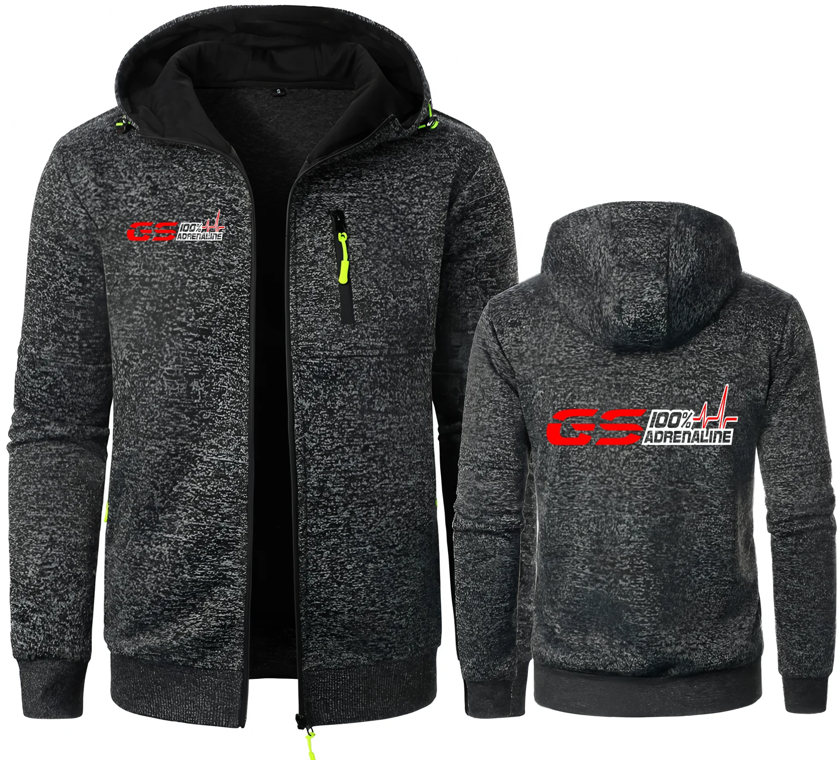 GS 100% Adrenaline Motorrad Biker Fan Men's Hoodies Sweatshirts GS R1200 F1 M4 M5 M6 X5 X6 Zipper Hooded Sweatshirt Man Jackets