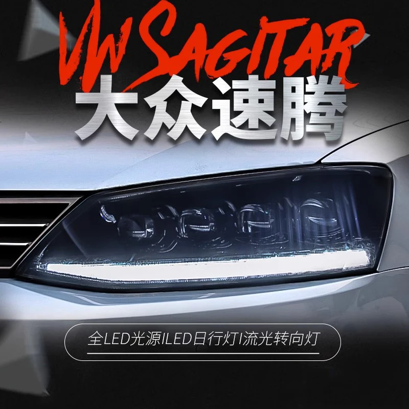 Car Styling LED Headlights Assembly For Volkswagen Sagitar 2012-2018 Yellow Turn Signal Indicator Light Daytime Running Light