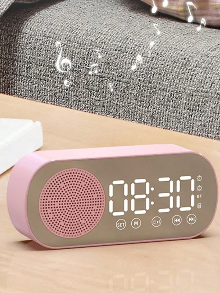 Wireless Smart Alarm Clock bluetooth speaker Speaker Bluetooth Speaker, Multi-functional Loud Subwoofer Clock, Mini AI