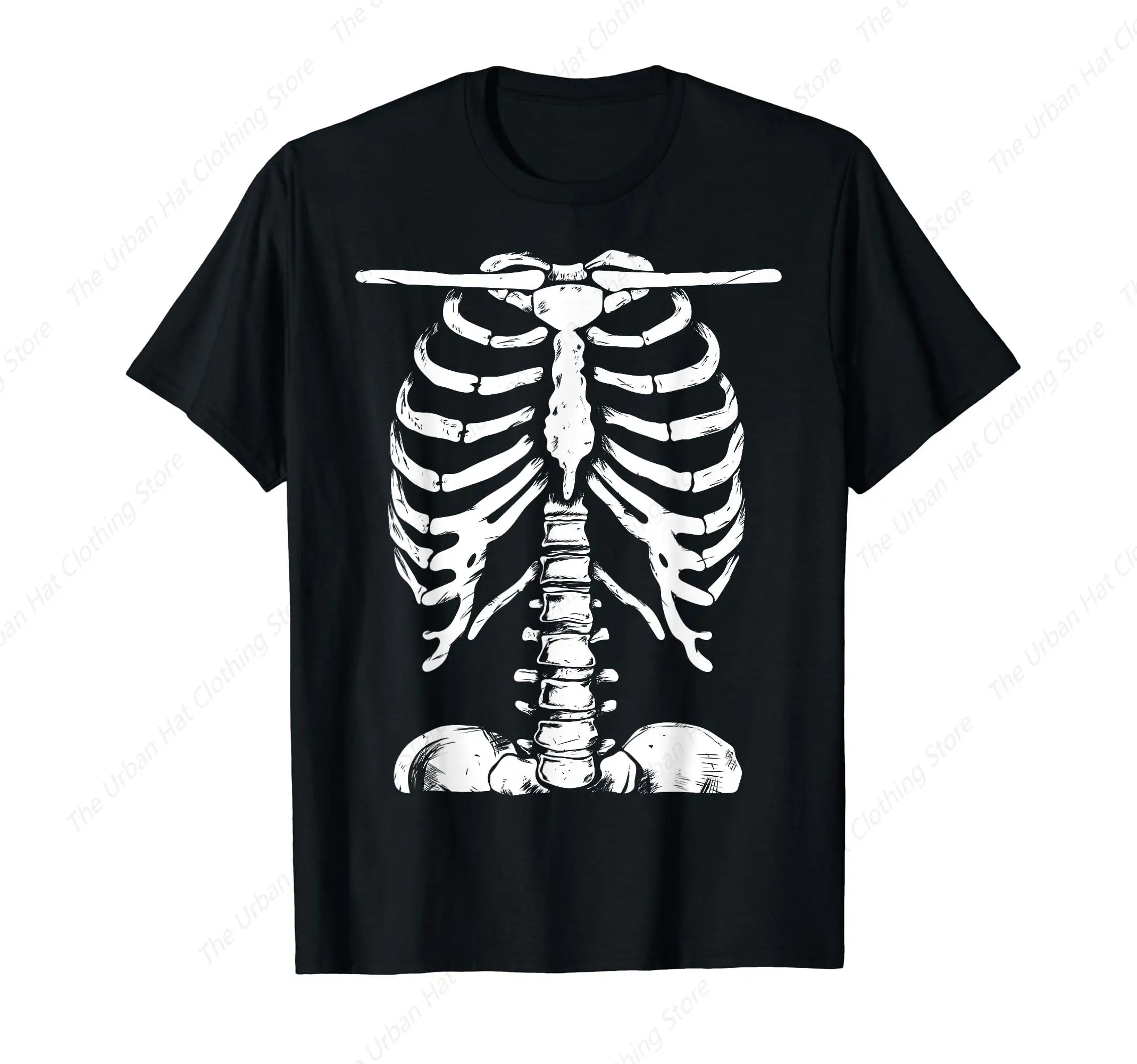 Skeleton Rib Cage Gifts Men Women Halloween Costume Skeleton T-Shirt FashionCotton O-Neck Short Sleeves Casual Man Clothing Tops