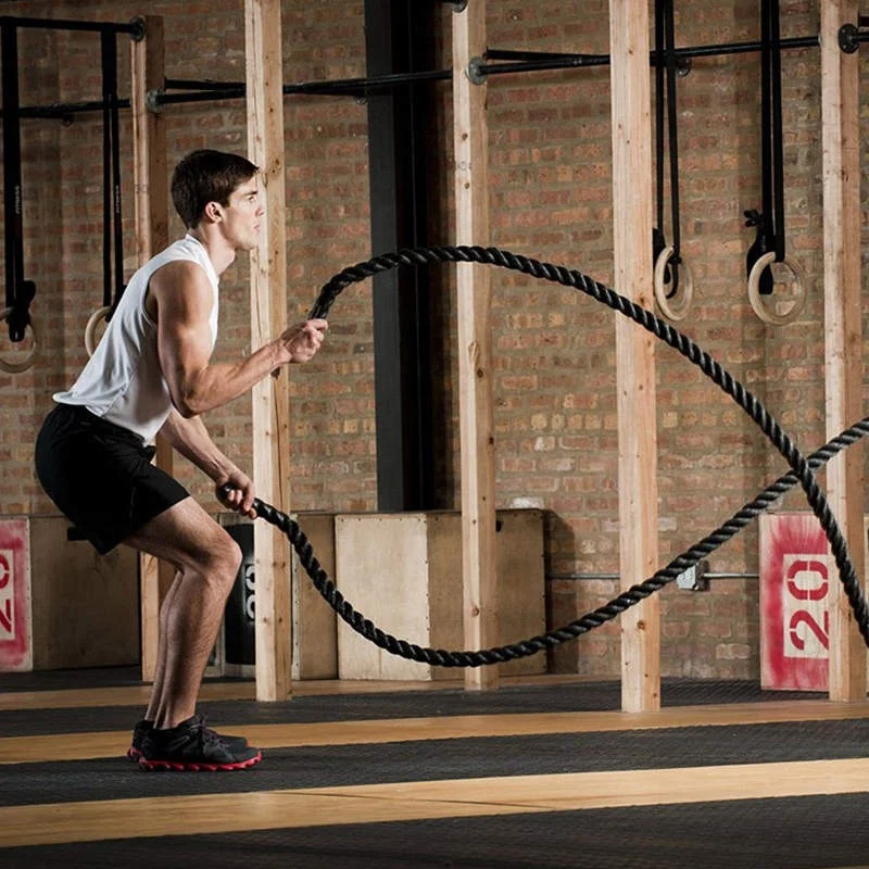 50mm*15m Jute Battle Rope Gym Power Training Heavy Jump Exercise Rope