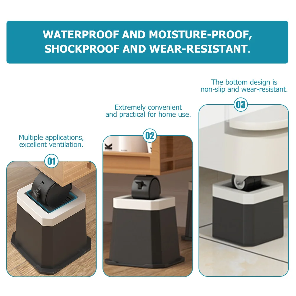 

4pcs Chair Leg Floor Protectors Non-Slip Furniture Pads For Hardwood Floors Washing Machine Crib Bed Stopper Wear Resistant